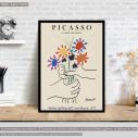Bouquet of peace Picasso , κάδρο, μαύρη κορνίζα