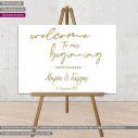 Canvas print Wedding decoration , welcome to our beginning signature