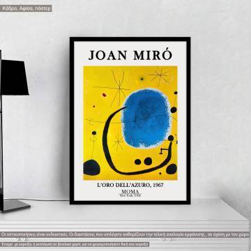 Αφίσα Έκθεσης MoMA, L'oro dell'azzuro, Miro J, κάδρο