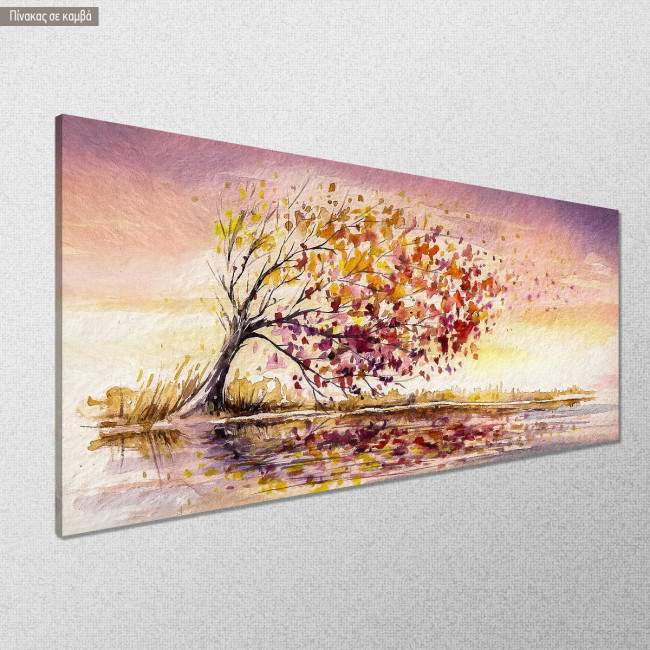 Canvas print Autumn wind panoramic