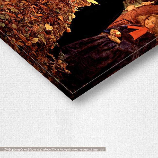 Πίνακας ζωγραφικής Autumn leaves, Millais John Everett, αντίγραφο σε καμβά, λεπτομέρεια
