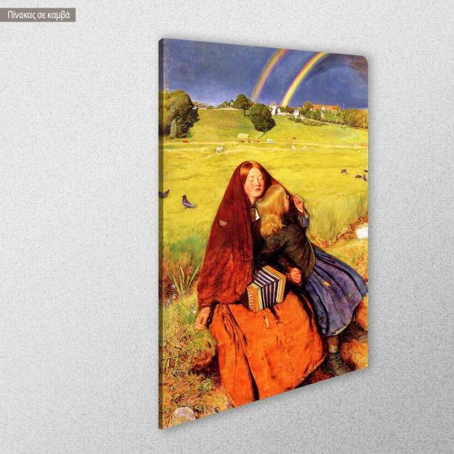 Canvas print The blind girl, Millais John Everett