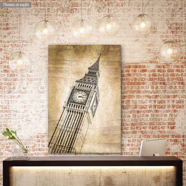 Canvas print London, Big Ben vintage
