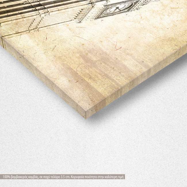 Canvas print London, Big Ben vintage