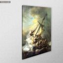 Πίνακας ζωγραφικής Christ in the storm on the lake of Galilee, Rembrandt, αντίγραφο σε καμβά, κοντινό