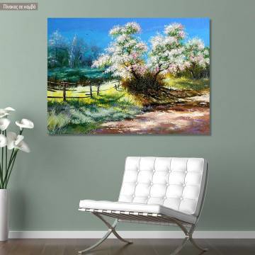 Canvas print, Blossoming bush