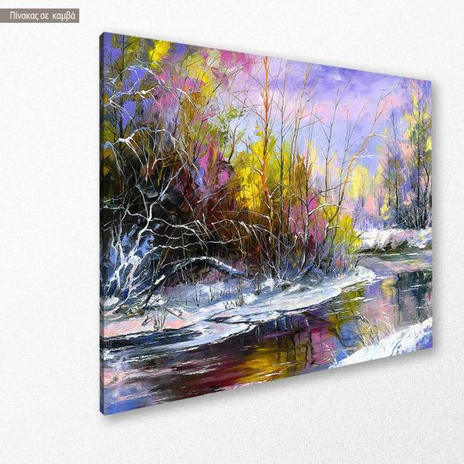 Canvas print River, Winter river