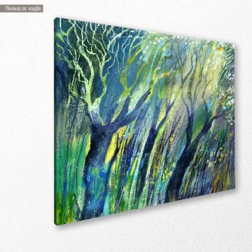 Canvas print The drawn wood Framed canvas View 1 2