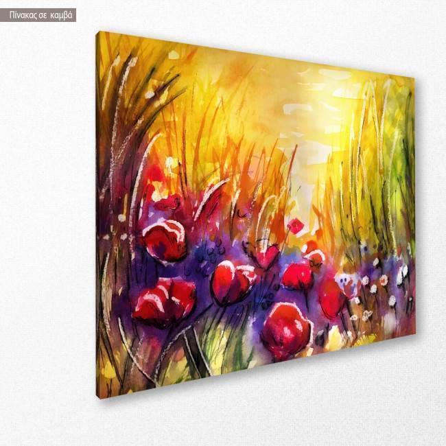 Canvas print Maki on the meadow