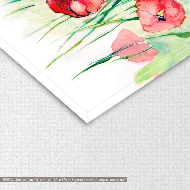 Canvas print, Poppies horizontal
