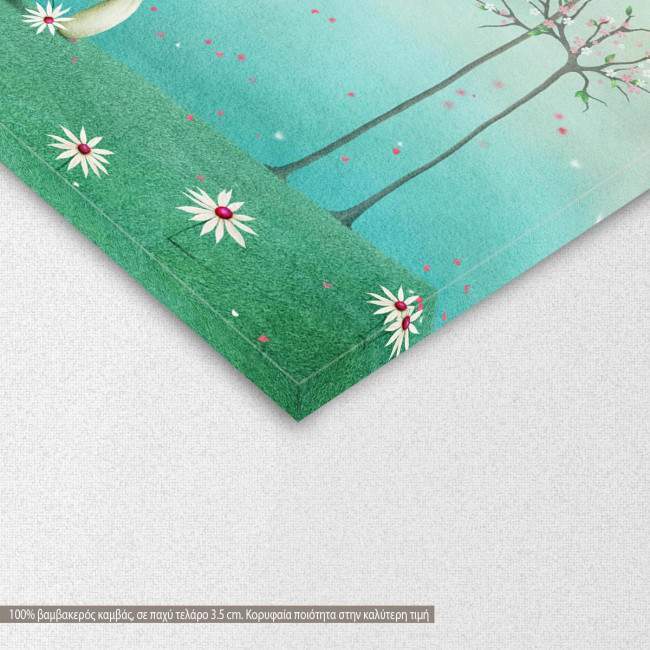 Kids canvas print Playful rabbit