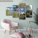 Canvas print Bordighera, Monet Claude, four panels