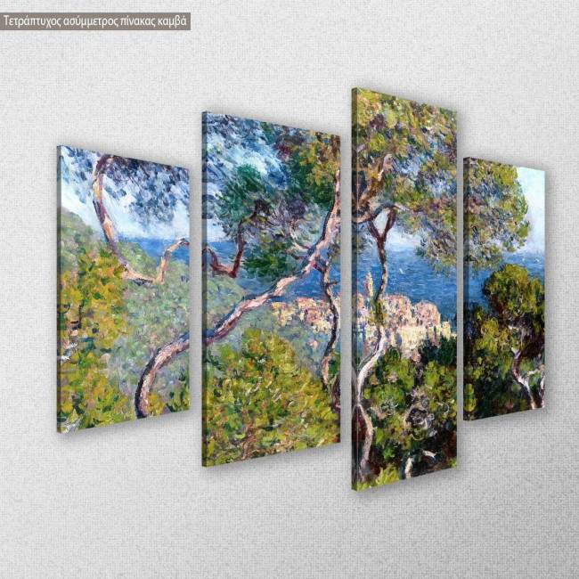 Canvas print Bordighera, Monet Claude, four panels