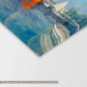 Πίνακας ζωγραφικής Les bateaux rouges, Monet, αντίγραφο σε καμβά, λεπτομέρεια