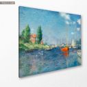 Πίνακας ζωγραφικής Les bateaux rouges, Monet, αντίγραφο σε καμβά, κοντινό