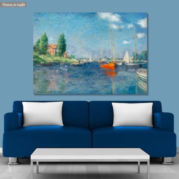 Canvas print Les bateaux rouges, Monet