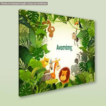 Kids canvas print Jungle time horizontal 2