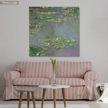 Πίνακας ζωγραφικής Water lillies III, Monet C, αντίγραφο σε καμβά