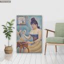 Canvas print Young woman powdering herself, Georges Seurat