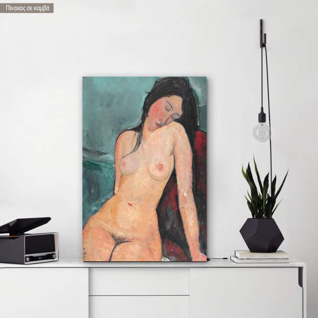 Πίνακας ζωγραφικής Female nude, Amedeo Modigliani, αντίγραφο σε καμβά