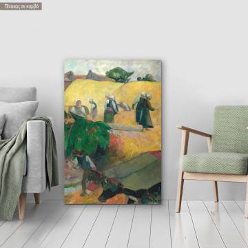 Canvas print Haymaking, Gauguin P.