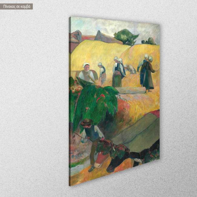 Πίνακας ζωγραφικής Haymaking, Gauguin P, αντίγραφο σε καμβά, κοντινό