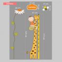 Wall stickers height measure, Giraffe, boy