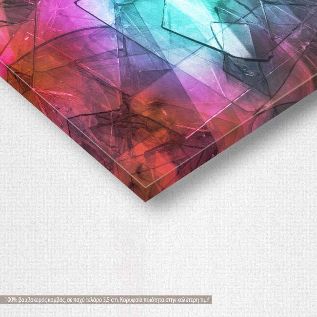 Πίνακας σε καμβά Broken glass κάθετο, λεπτομέρεια