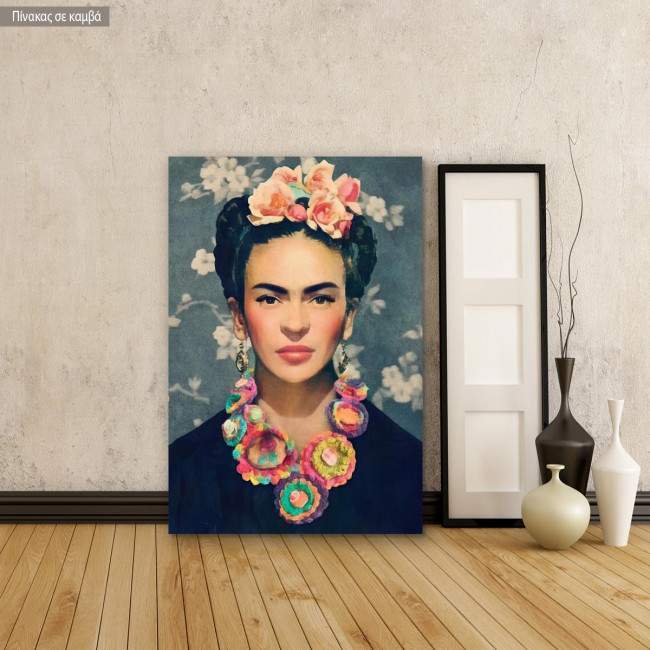 Πίνακας σε καμβά Flowered Frida III