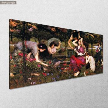 Canvas print Flora and the Zephyr Waterhouse J. W. panoramic Framed canvas View 1 2