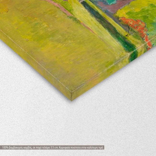 Πίνακας ζωγραφικής Tahitian landscape, Gauguin P, αντίγραφο σε καμβά, λεπτομέρεια