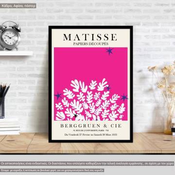 Αφίσα Έκθεσης Matisse, Papier Decoupes, Paris 1953, κάδρο