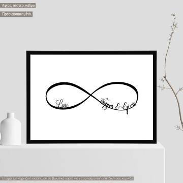 Infinity love personalized poster