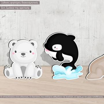 Wooden figures Arctic animals 2