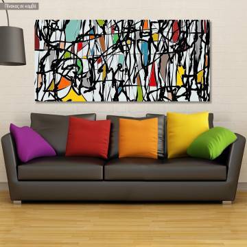Canvas print Abstract composition, panoramic