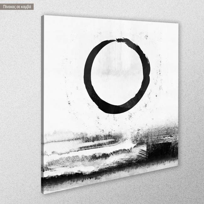 Πίνακας σε καμβά Black circle in white background, κοντινό