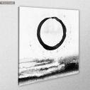 Πίνακας σε καμβά Black circle in white background, κοντινό