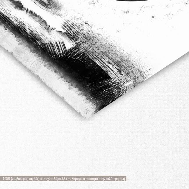 Canvas print Black circle in white background