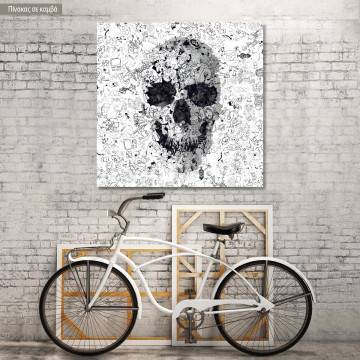 Canvas print Doodle skull