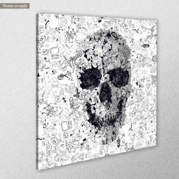 Canvas print Doodle skull 2