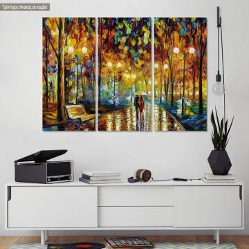 Πίνακας σε καμβά Rain reflections, τρίπτυχος 2