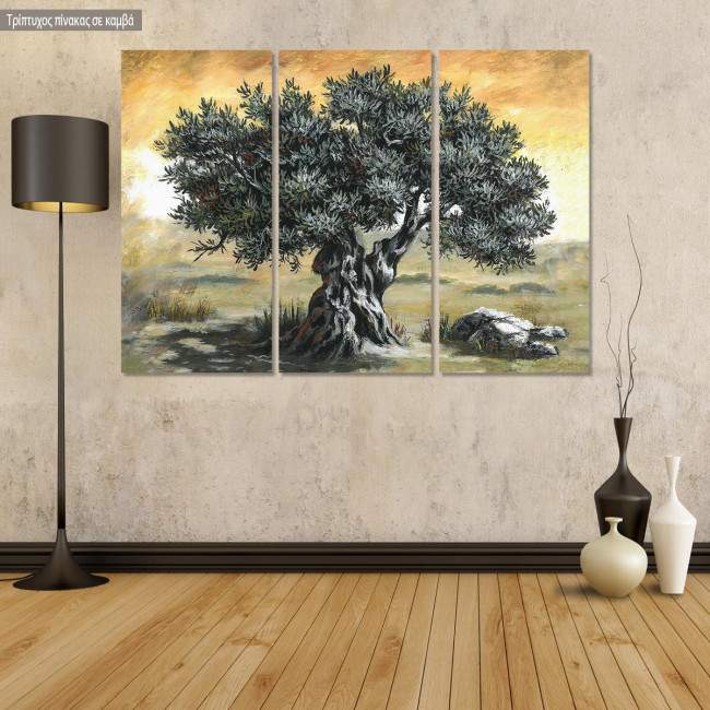 Canvas print Olive tree,3 panels