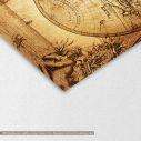 Canvas print Vintage world map 1733, two panels
