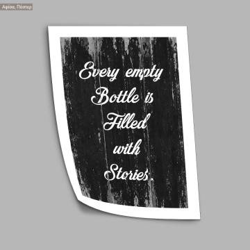 Every empty bottle...  κάδρο, μαύρη κορνίζα 2