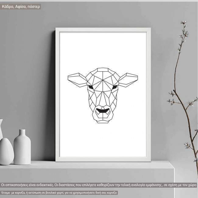 Geometric animals Buffalo, Poster