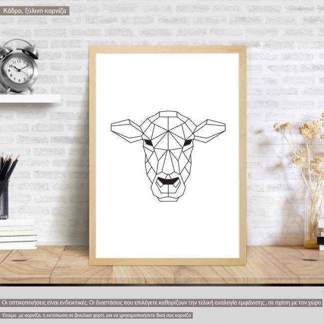 Geometric animals Buffalo, Poster
