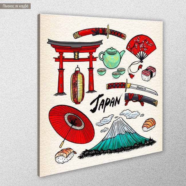 Πίνακας σε καμβά Ιαπωνία, Japan artwork, κοντινό