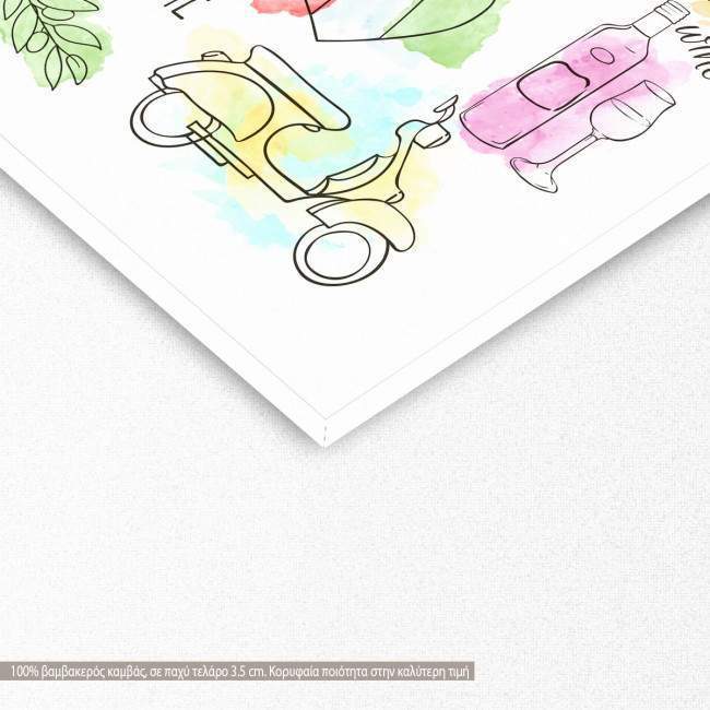 Canvas print Italy artwork