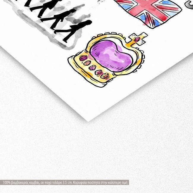 Canvas print England artwork