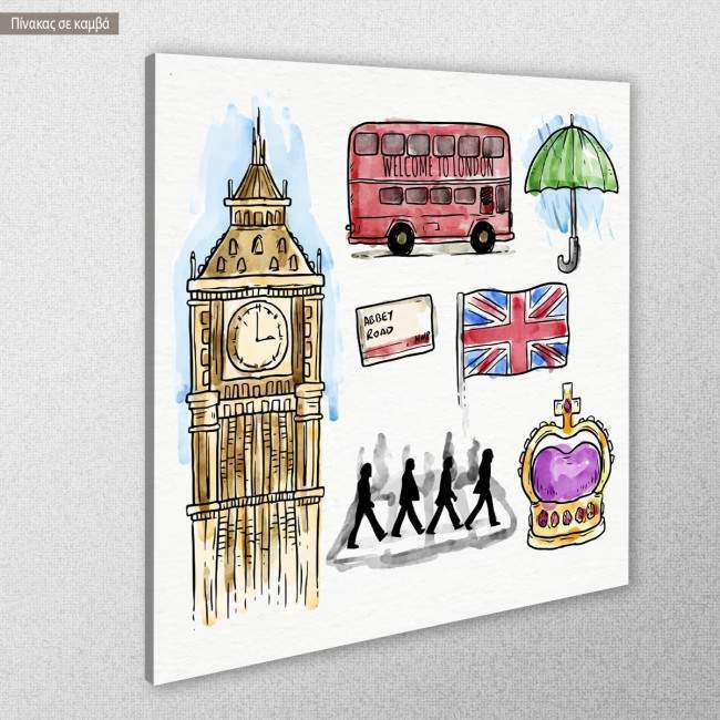 Πίνακας σε καμβά Αγγλία, England artwork, κοντινό